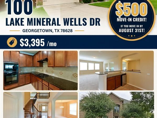 100 Lake Mineral Wells DR, Georgetown, TX 78628