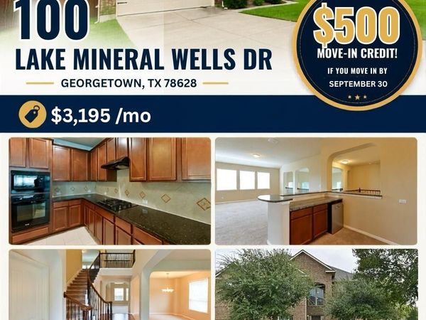 100 Lake Mineral Wells DR, Georgetown, TX 78628
