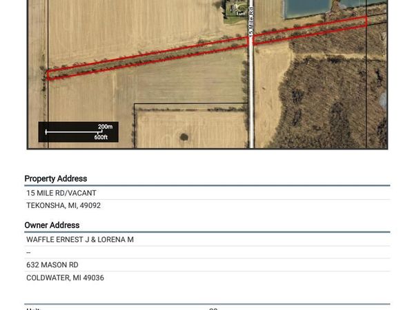 15 Mile Road, Tekonsha, MI 49092