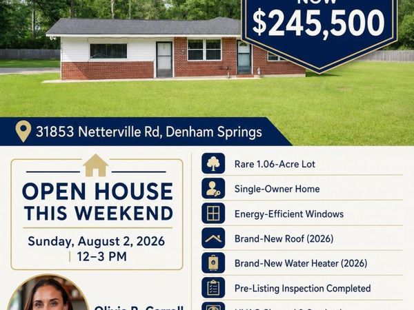 31853 Netterville Rd, Denham Springs, LA 70726