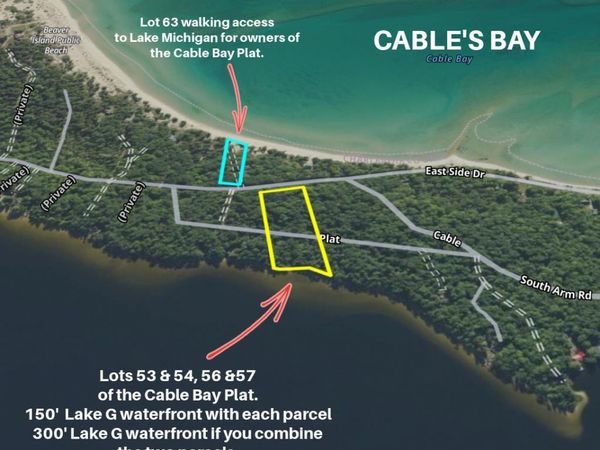 Lots 56 & 57 Cable's Bay, Beaver Island, MI 49782