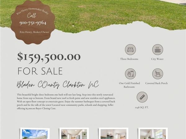 80 Elmhurst Street, Clarkton, NC 28433
