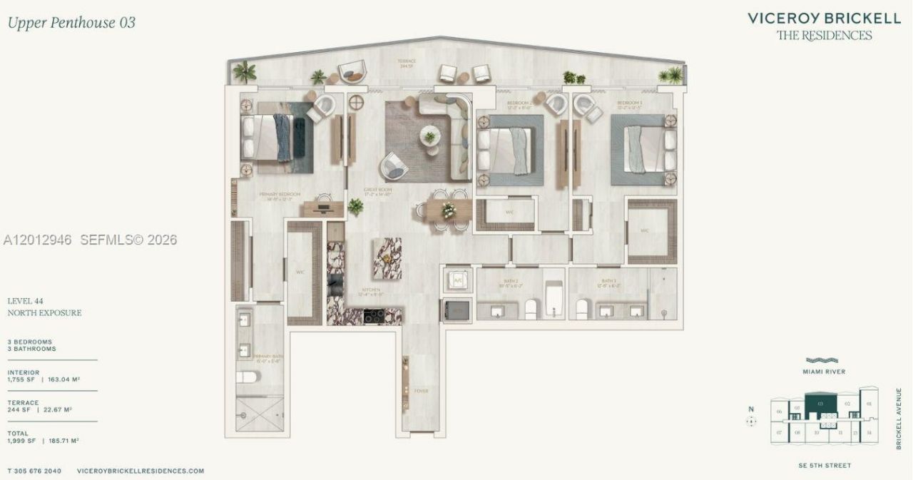 77 SE 5 St , Unit UPH03, Miami, FL 33131 Photo