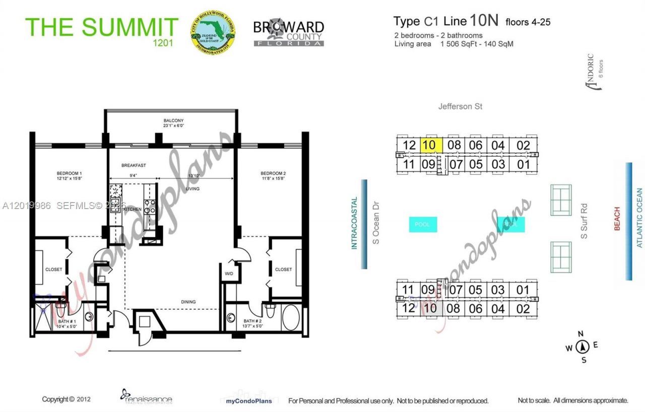 1201 S Ocean Dr , Unit 610N, Hollywood, FL 33019 Photo