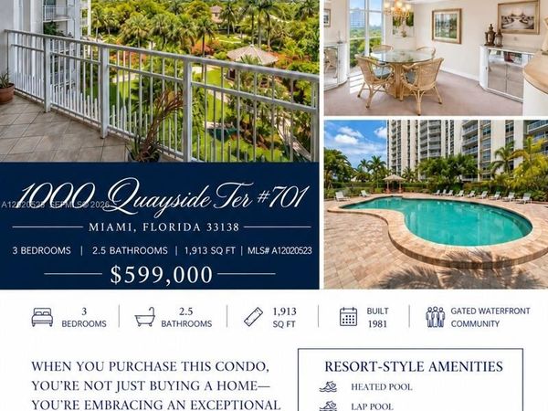 1000 Quayside Ter, Unit 701, Miami, FL 33138