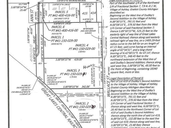 1 W Wallace Street, Ashley, MI 48806