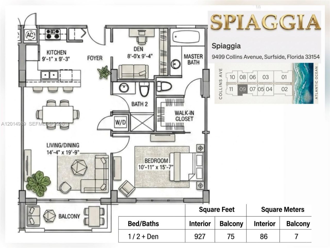 9499 Collins Ave , Unit 1009, Surfside, FL 33154 Photo