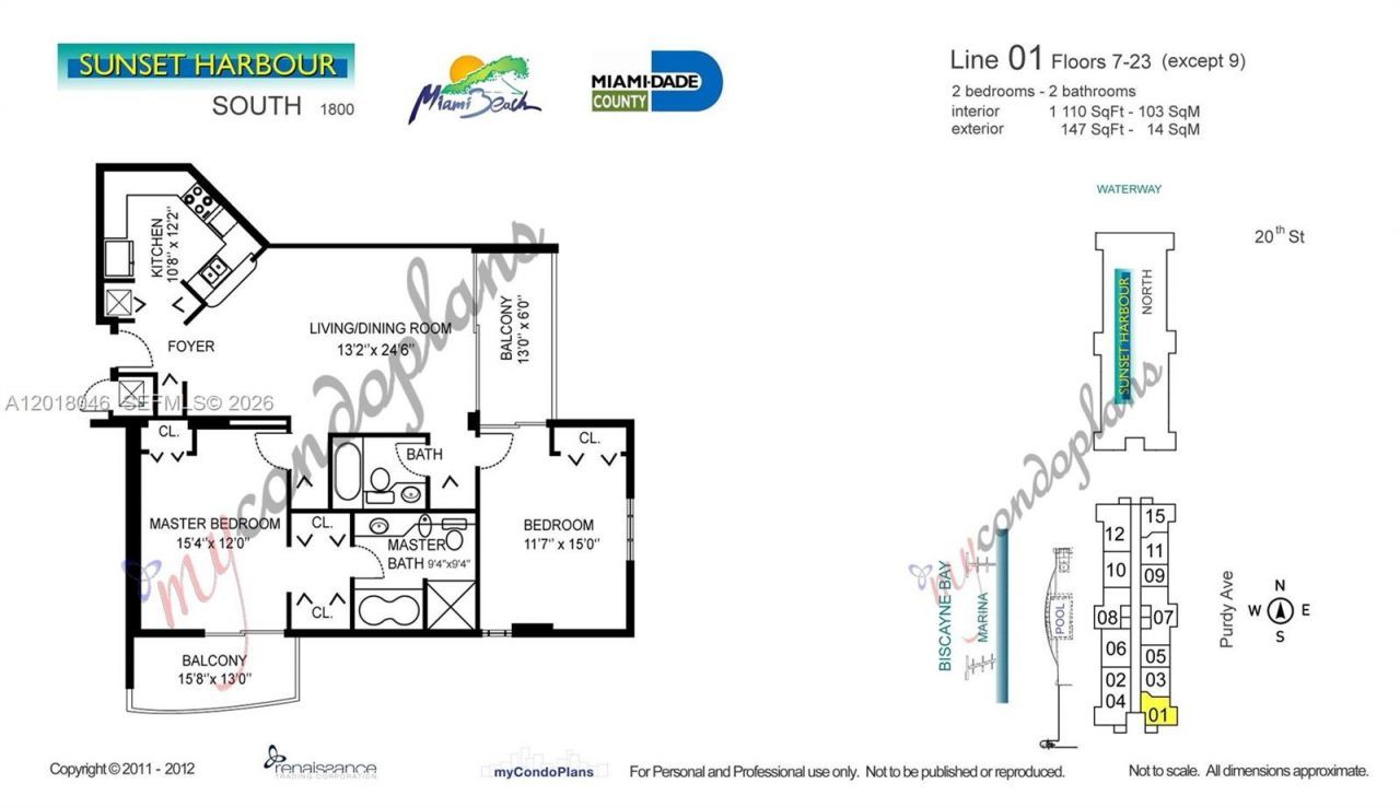 1800 Sunset Harbour Dr, Unit 1601, Miami Beach, FL 33139 Photo