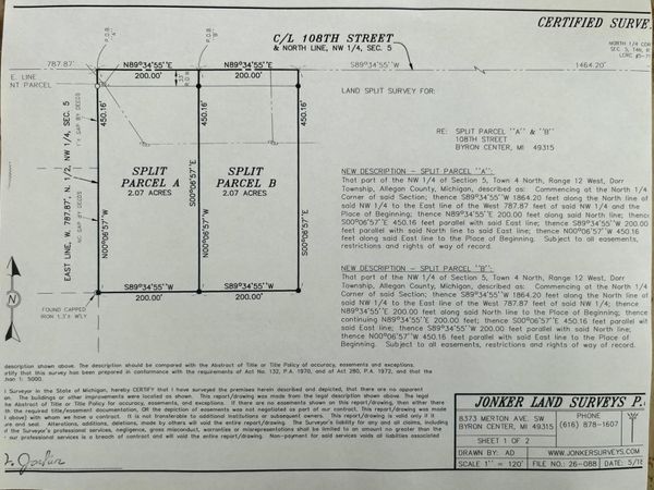 (Parcel A) 108th Street, Byron Center, MI 49315