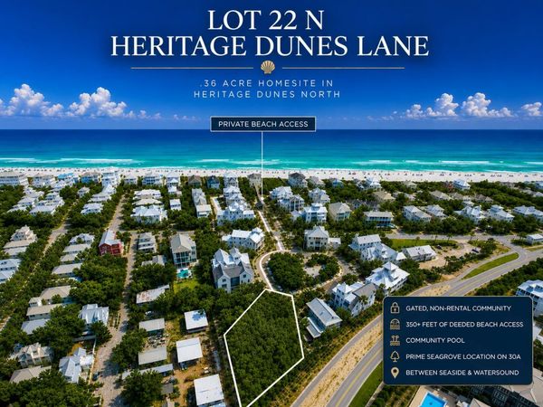 Lot 22 N Heritage Dunes Lane, Santa Rosa Beach, FL 32459