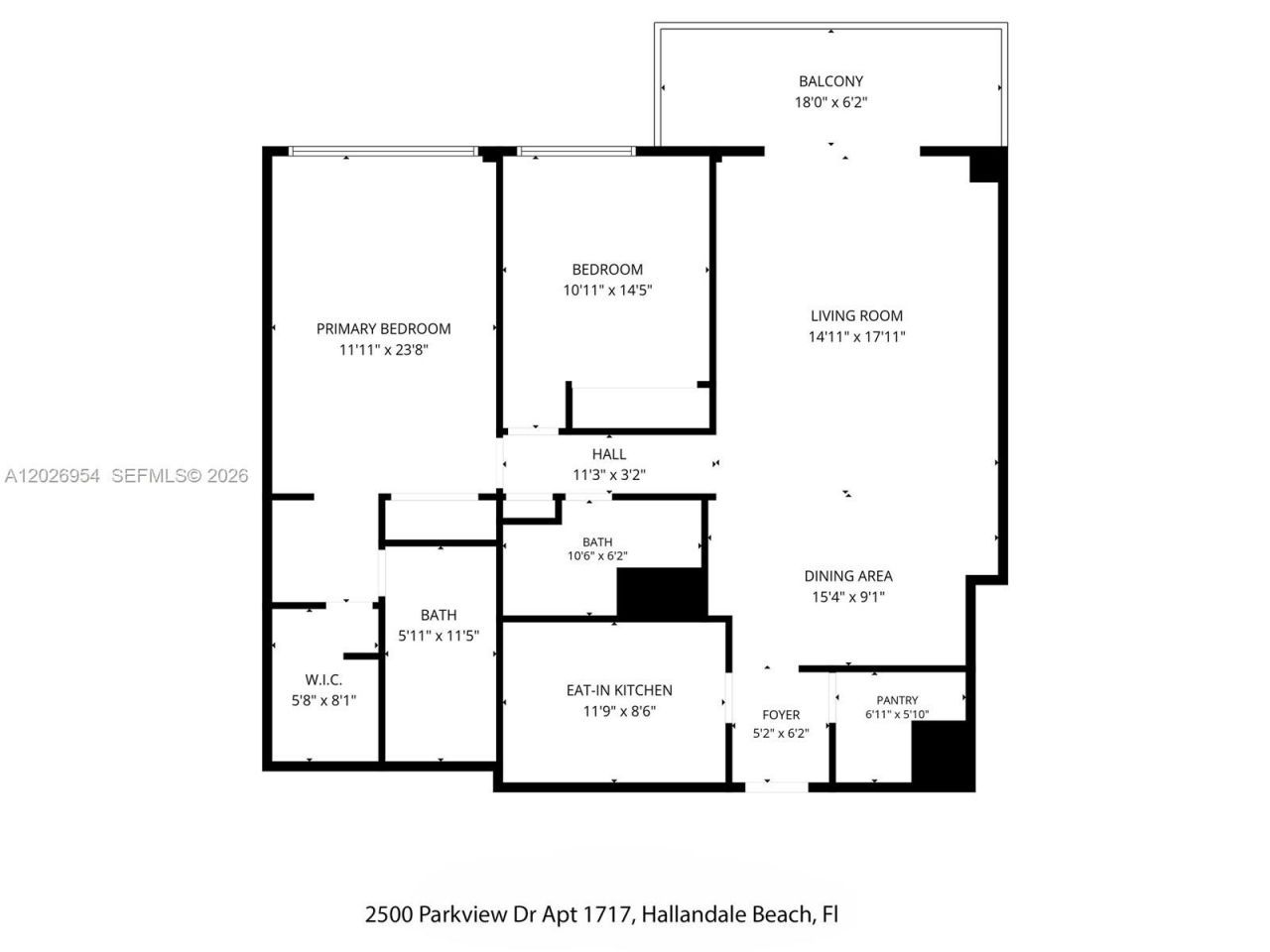 2500 Parkview Dr , Unit 1717, Hallandale Beach, FL 33009 Photo