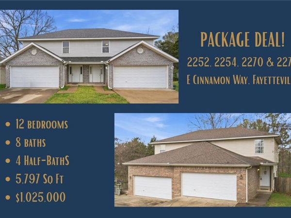 2252, 2254, 2270 & 2272 E Cinnamon Way , Fayetteville, AR 72703