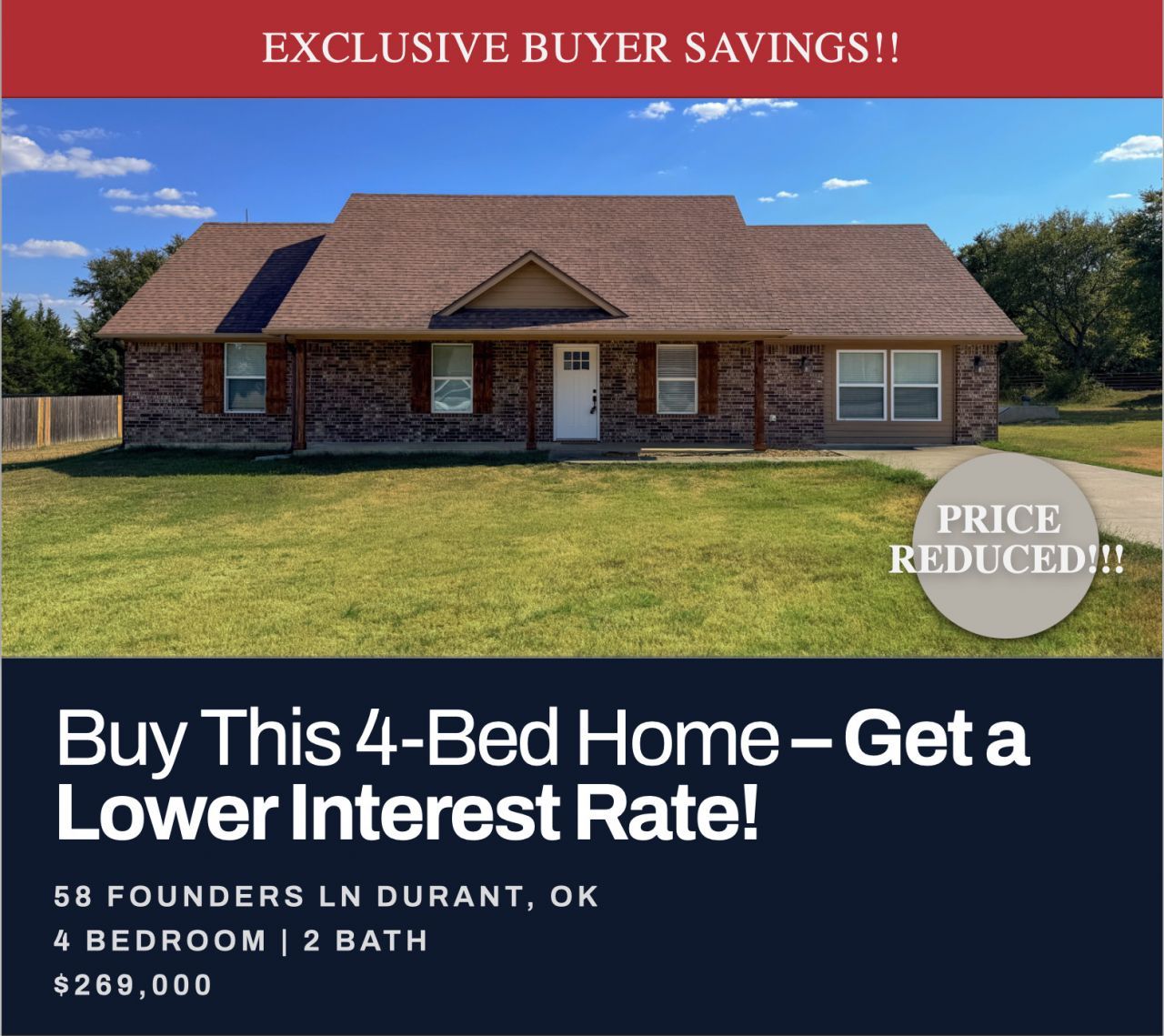 58 Founders Lane, Durant, OK 74701 Main Photo