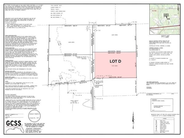 LOT D JACKIE GORDON Lane, Albany, LA 70711