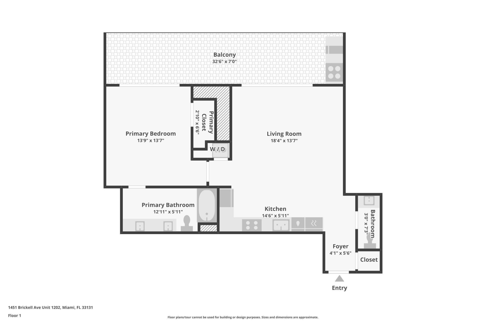 1451 Brickell Avenue, Unit 1202, Miami, FL 33131 Photo