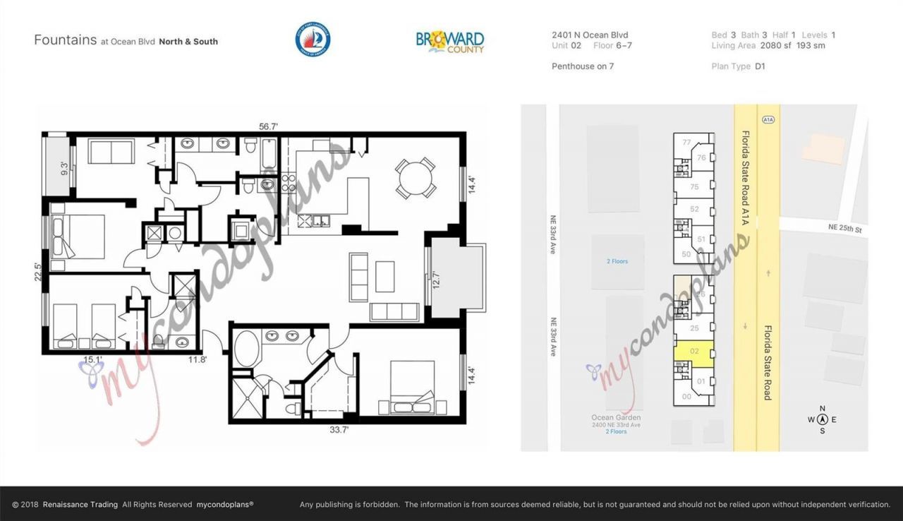 2401 N Ocean Boulevard , Unit 702, Fort Lauderdale, FL 33305 Photo