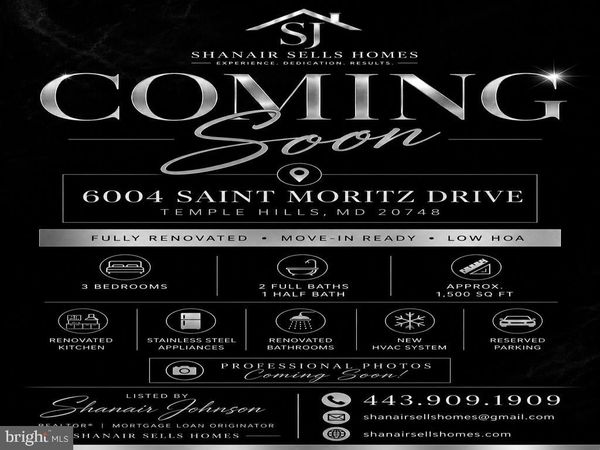 6004 SAINT MORITZ , TEMPLE HILLS, MD 20748
