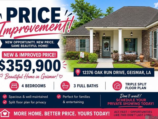 11376 Oak Run Dr, Geismar, LA 70734