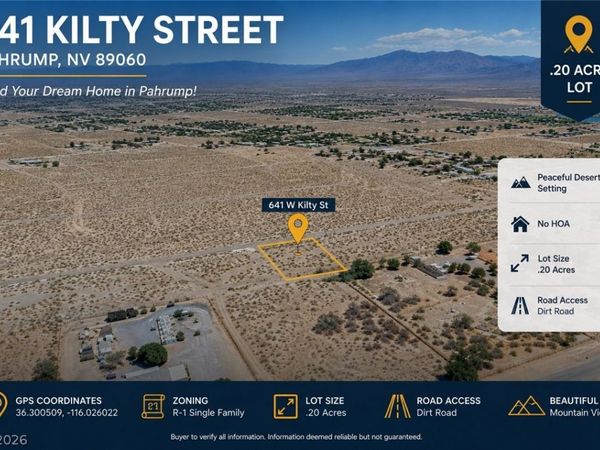 641 W Kilty Street , Pahrump, NV 89060