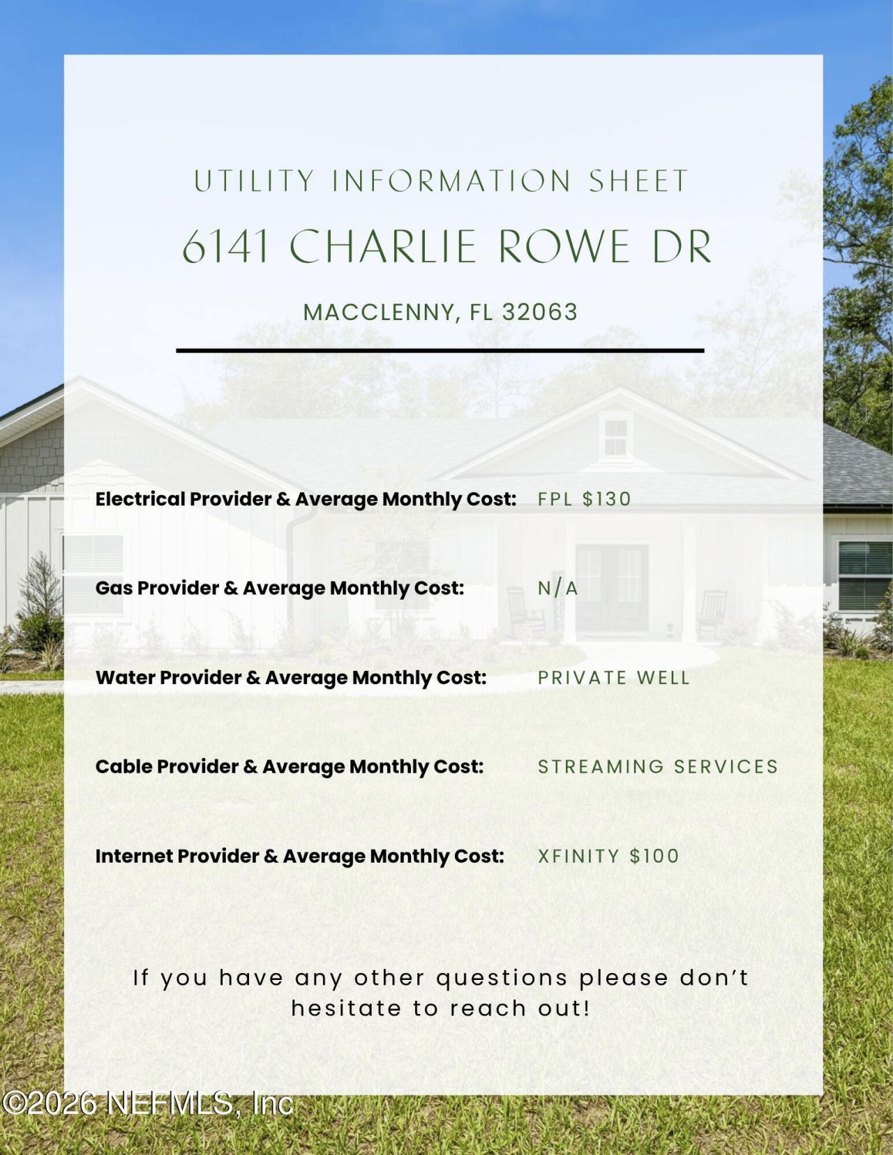 6141 Charlie Rowe Drive, Macclenny, FL 32063 Photo