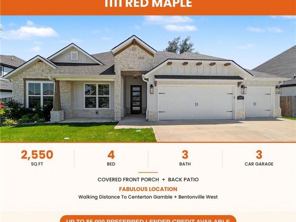 1111 Red Maple Street , Centerton, AR 72719