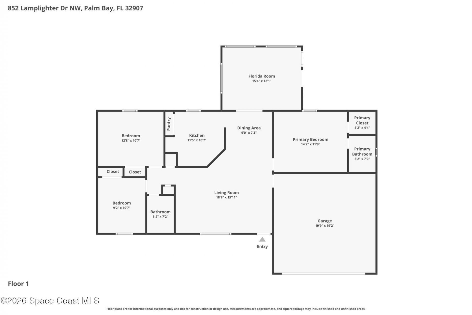 852 Lamplighter Drive NW , Palm Bay, FL 32907 Photo