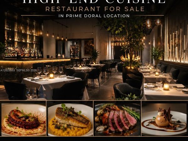 International High-End Cuisine Rest. for Sale in P, Doral, FL 33166