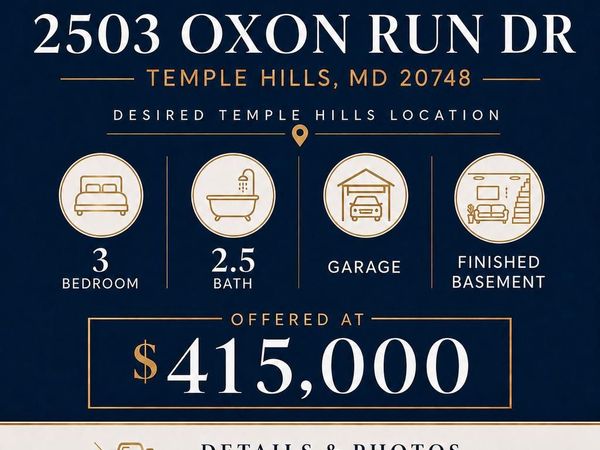 2503 OXON RUN DRIVE, TEMPLE HILLS, MD 20748