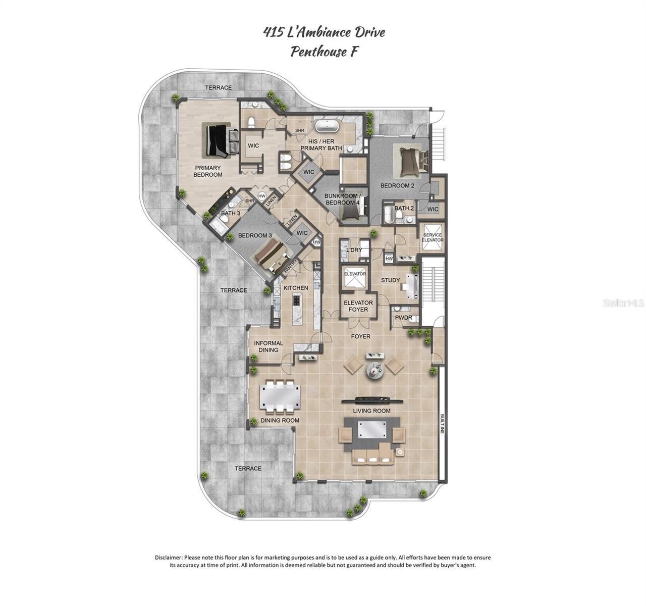 415 L Ambiance Drive, Unit PH-F, Longboat Key, FL 34228 Photo