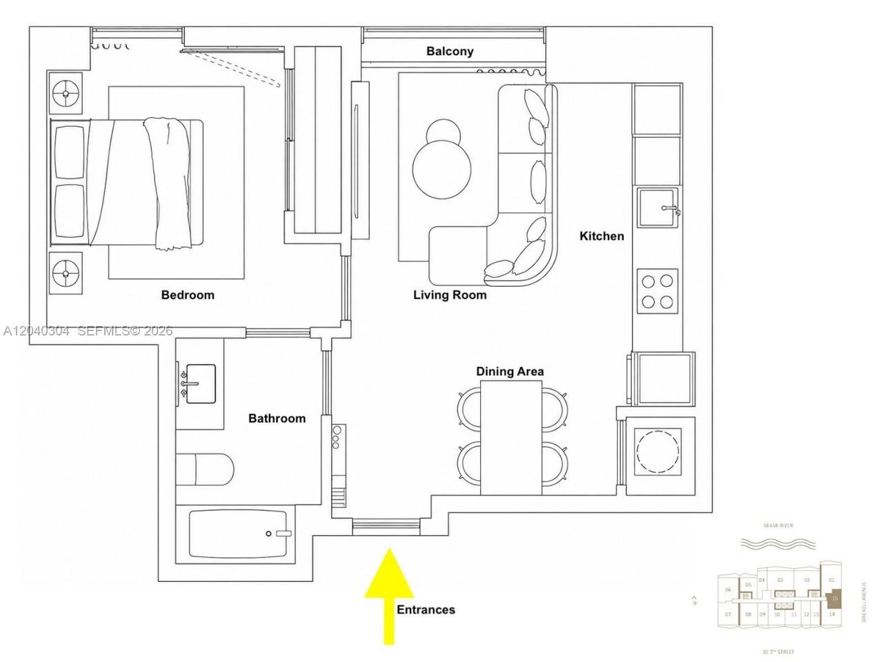 77 SE 5 , Unit 4015, Miami, FL 33131 Photo