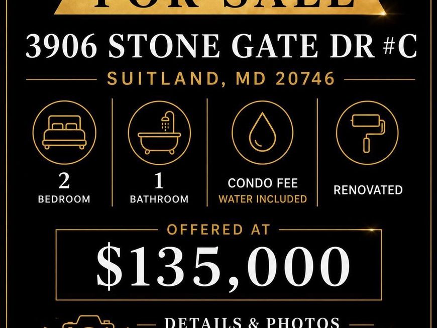 3906 Stone Gate Drive, Unit C, Suitland, MD 20746 Main Photo