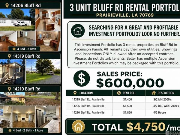 14210 & 14206 Bluff Rd, Prairieville, LA 70769