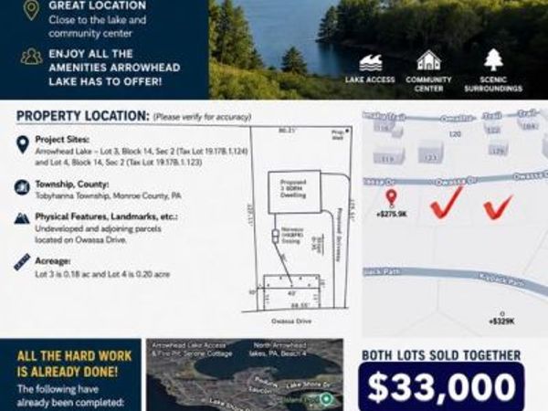 0 & 00 OWASSA DRIVE , POCONO LAKE, PA 18347