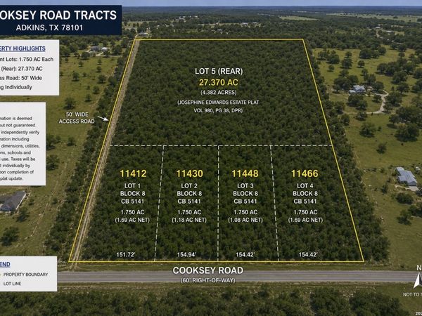 11474 COOKSEY RD, Adkins, TX 78101