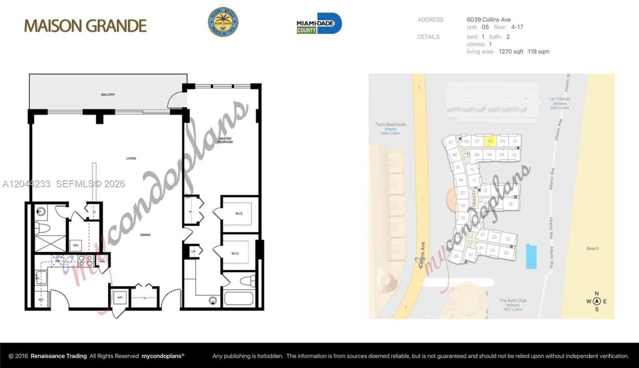 6039 Collins Ave, Unit 1205, Miami Beach, FL 33140 Photo