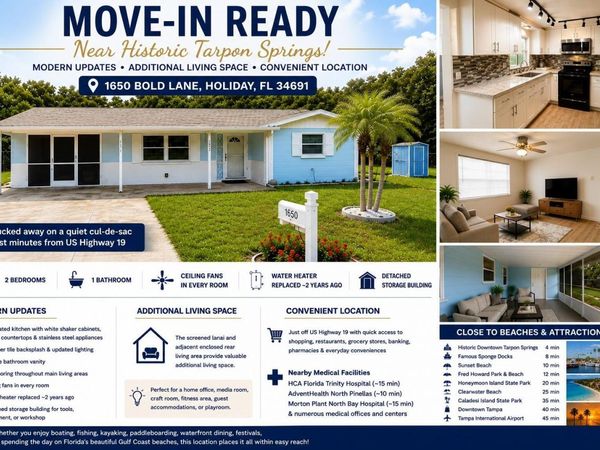 1650 BOLD LANE , HOLIDAY, FL 34691