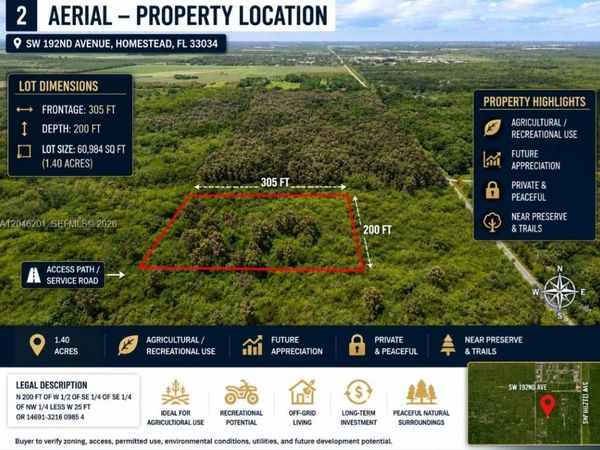 Sw 192nd avenue , Homestead, FL 33034