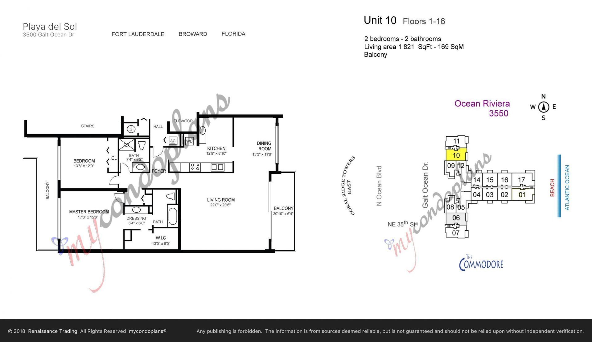 3500 Galt Ocean Drive, Unit 1510, Fort Lauderdale, FL 33308 Photo