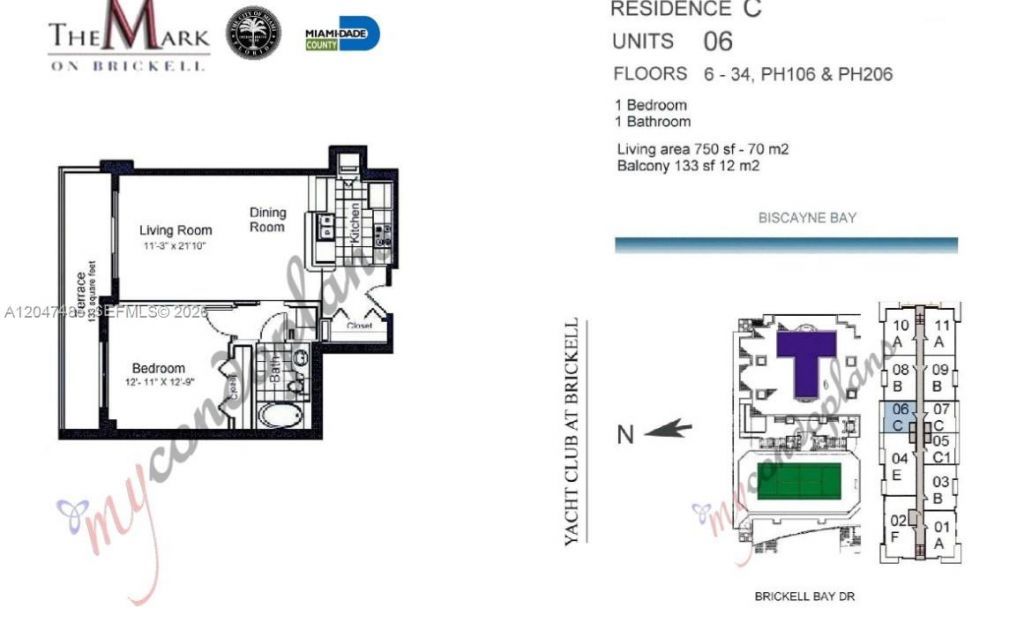 1155 Brickell Bay Dr, Unit 2206, Miami, FL 33131 Photo