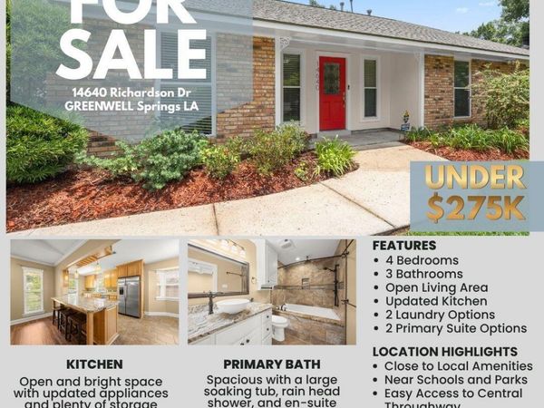 14640 Richardson Dr, Greenwell Springs, LA 70739