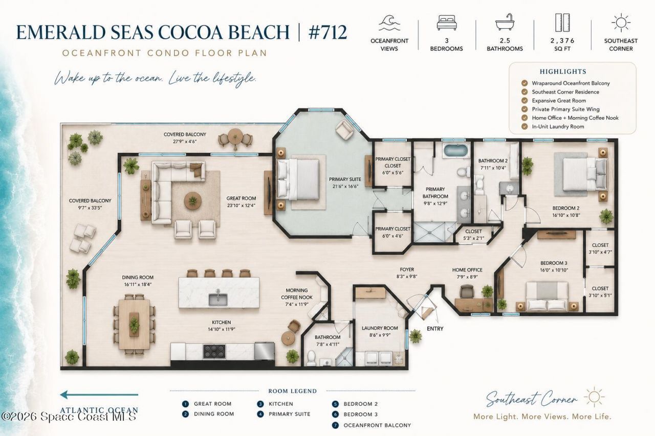 3400 Ocean Beach Boulevard, Unit 712, Cocoa Beach, FL 32931 Photo