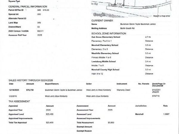1950 SOUTH BERLIN ROAD , Unit LOT 1, Lewisburg, TN 37091