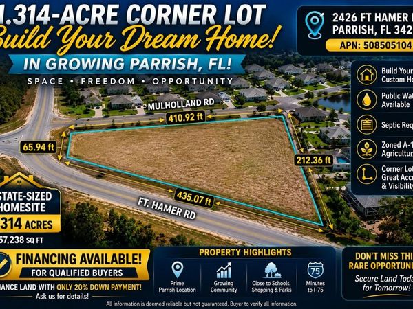 2426 FORT HAMER ROAD , PARRISH, FL 34219