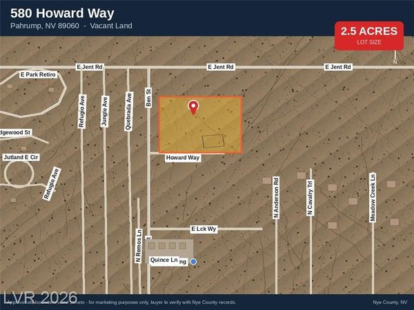 580 E Howard Way , Pahrump, NV 89060