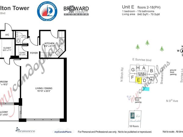 3000 E SUNRISE Boulevard, Unit 12E, Fort Lauderdale, FL 33304