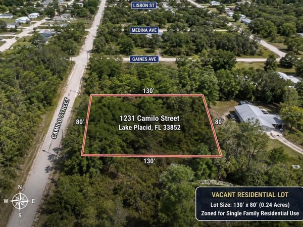 1231 CAMILO STREET, LAKE PLACID, FL 33852