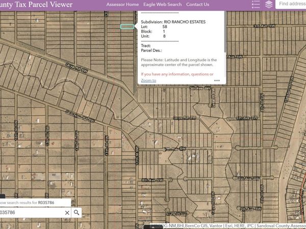 12th (U8 B1 L58) Street SW, Rio Rancho, NM 87124