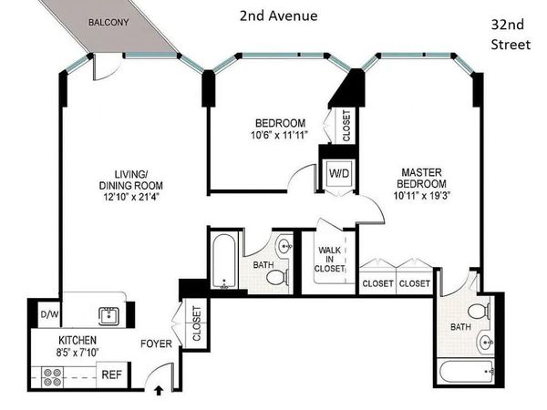 200 E 32nd Street, Unit 28C, New York (Manhattan), NY 10016