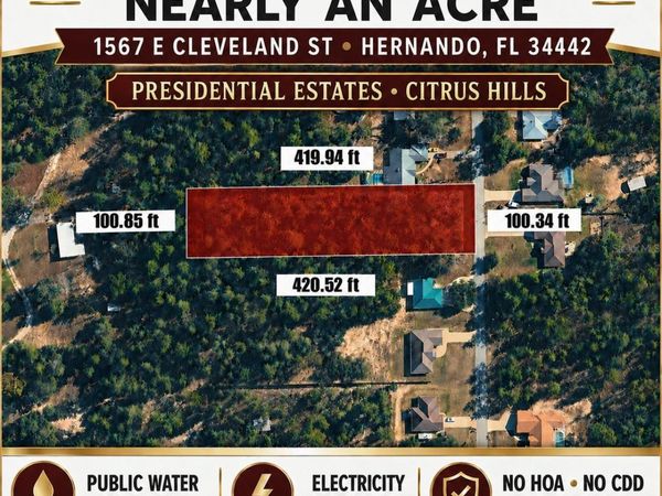 1567 E CLEVELAND STREET , HERNANDO, FL 34442
