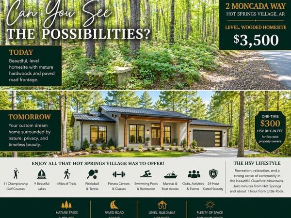 2 Moncada Way , Hot Springs Village, AR 71909